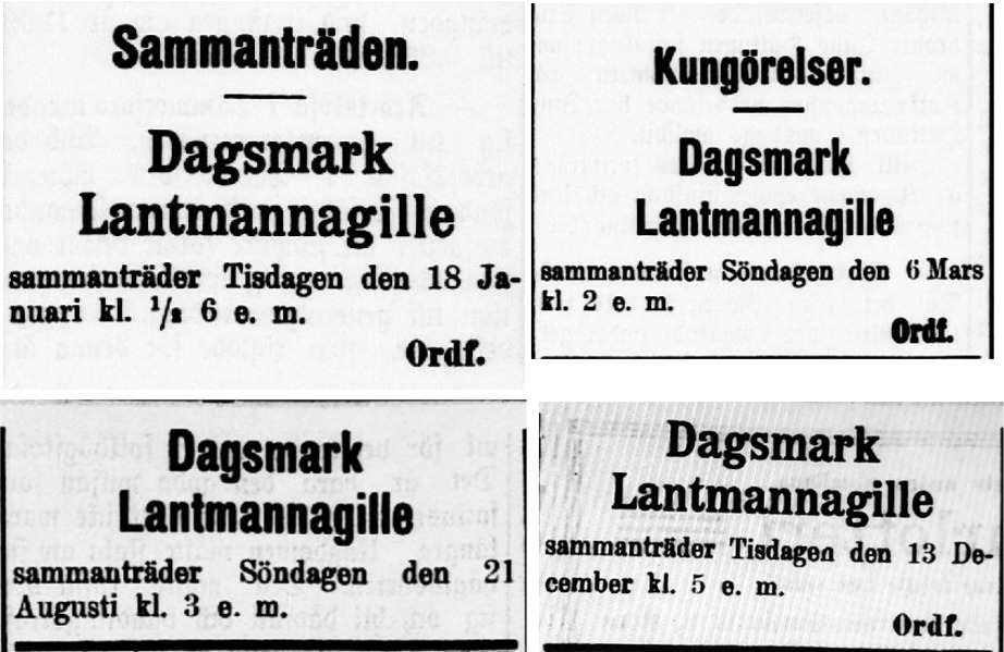 År 1910 annonserades det flitigt, hela 4 gånger.