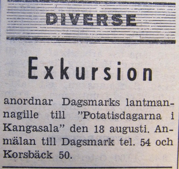 År 1972 ordnades en resa till Kangasala.