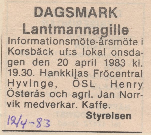 Möte 1983.