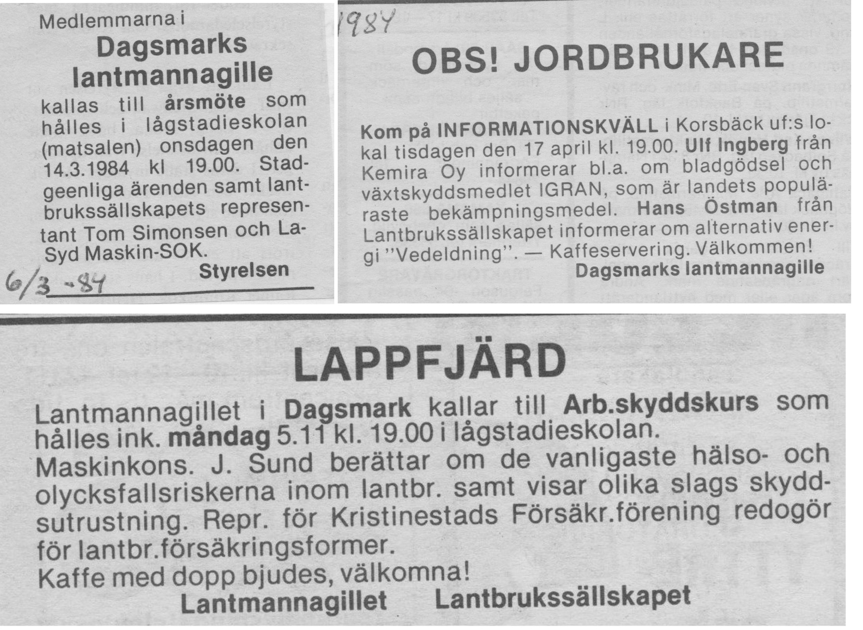 1984 annonserades det flitigt.