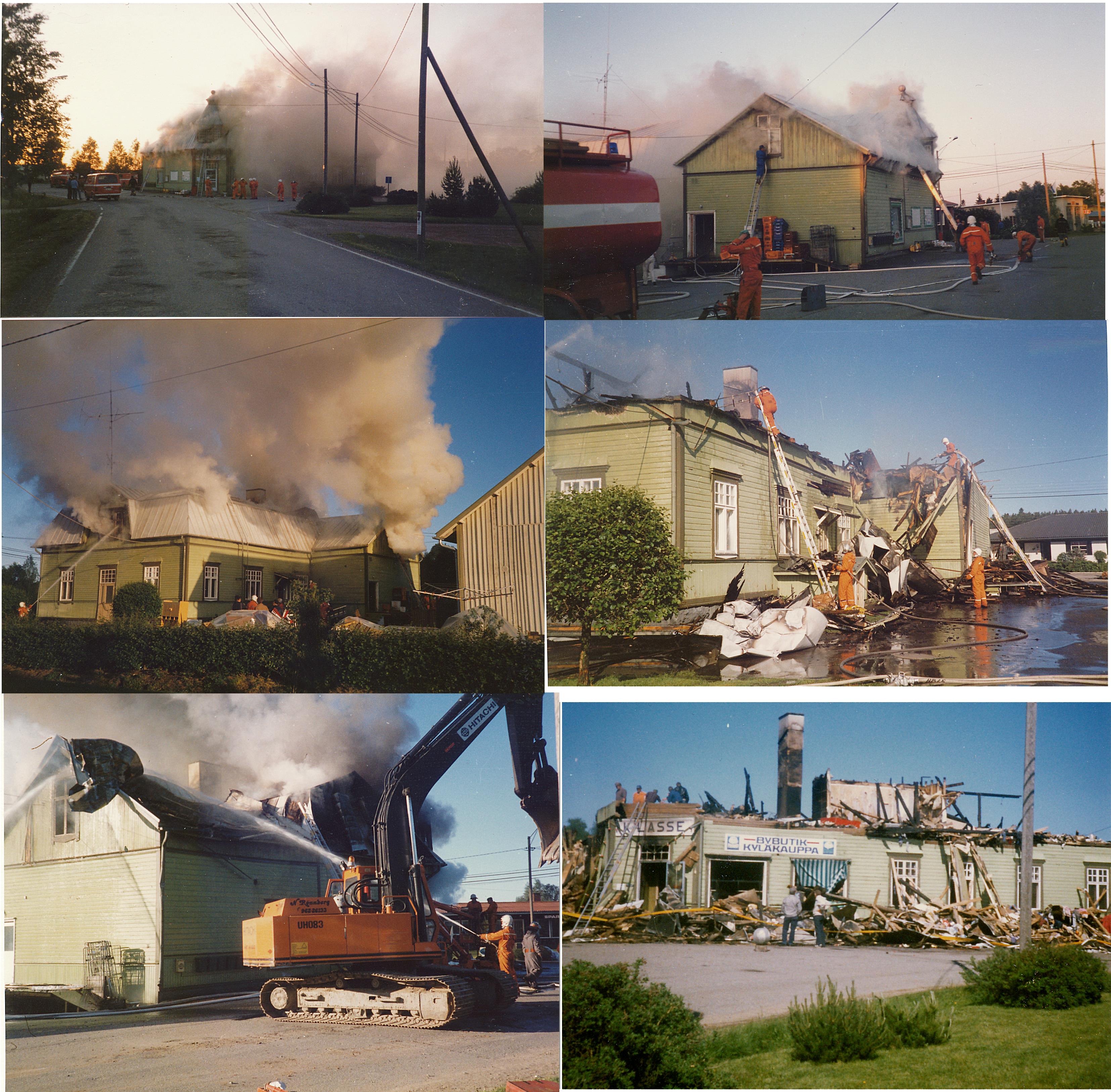 De flesta av dessa bilder från branden är tagna av John Hammarberg.