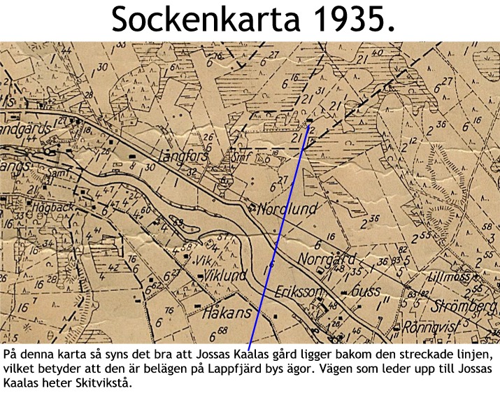Karta över Jossas Kaalas