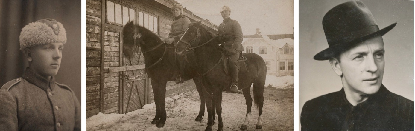 På bilderna Anselm Storkull, på bilden i mitten sitter han till höger. 