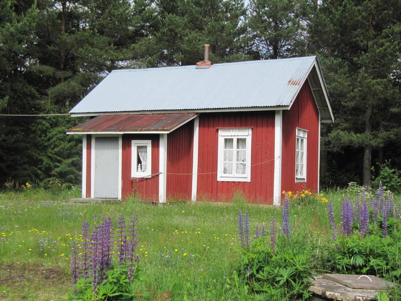 Den här lillstugan stod tidigare bakom Bergåsen nära Kalaxinas och hade tillhört Jot-Oskar. Foto från 2011. 