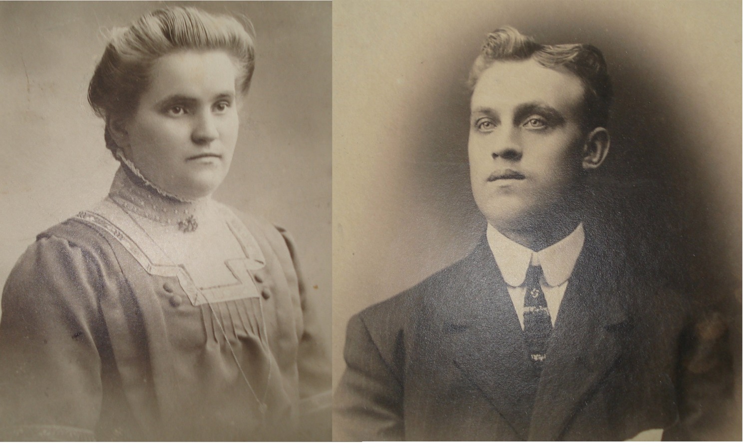 Här Hildurs föräldrar Matilda (f. Hannus i Härkmeri 1892-1939) och ”Broback” Frans Andersson (f Rosengård på Brobackan 1890-1936).