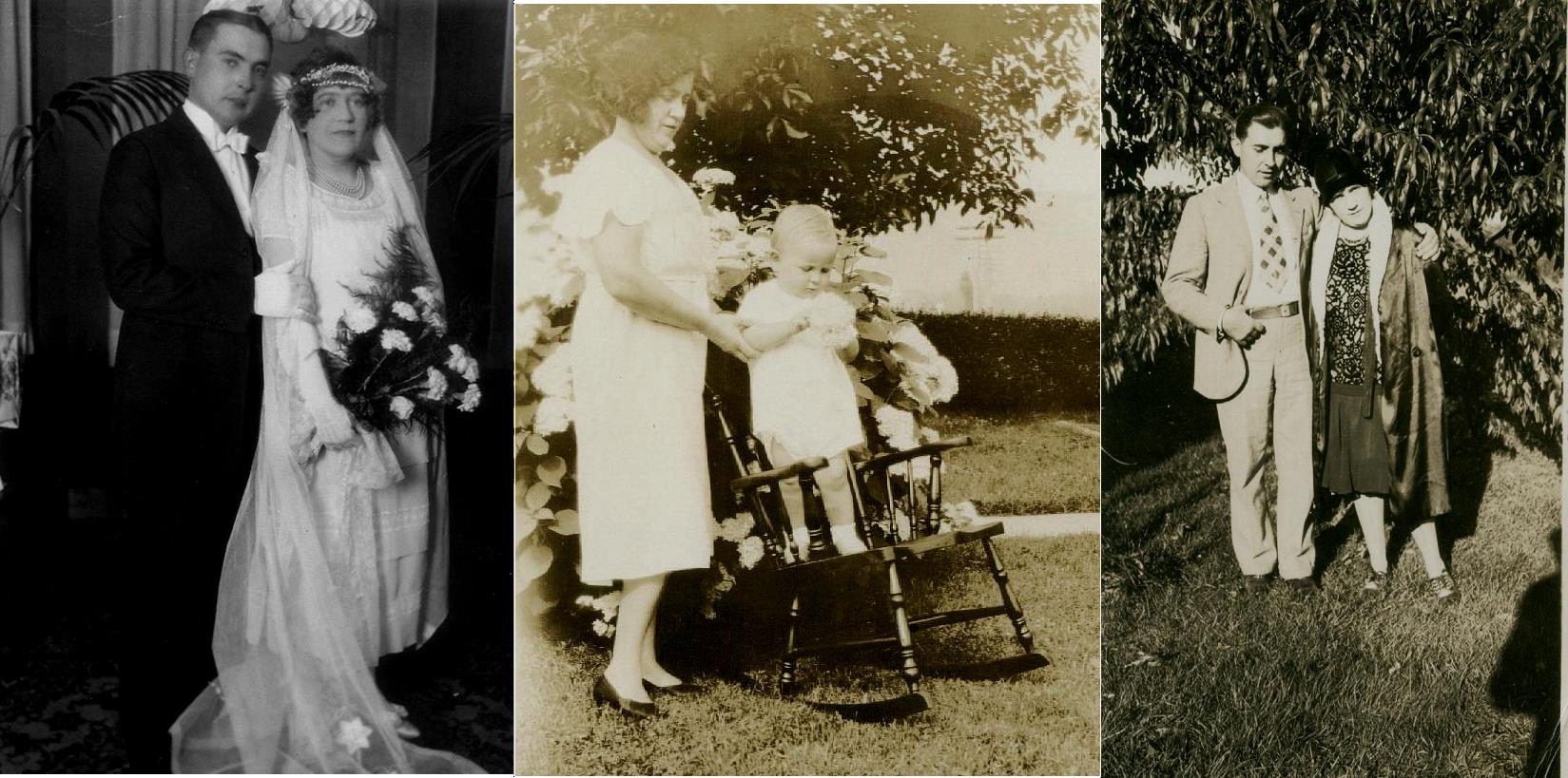 Här ovan några bilder av Frans Lillkull och hans hustru Signe, hemma från Sverige. På bilden i mitten också deras son Kenneth. Frans tog ju namnet Frank Lind i bruk då han flyttade till Amerika.