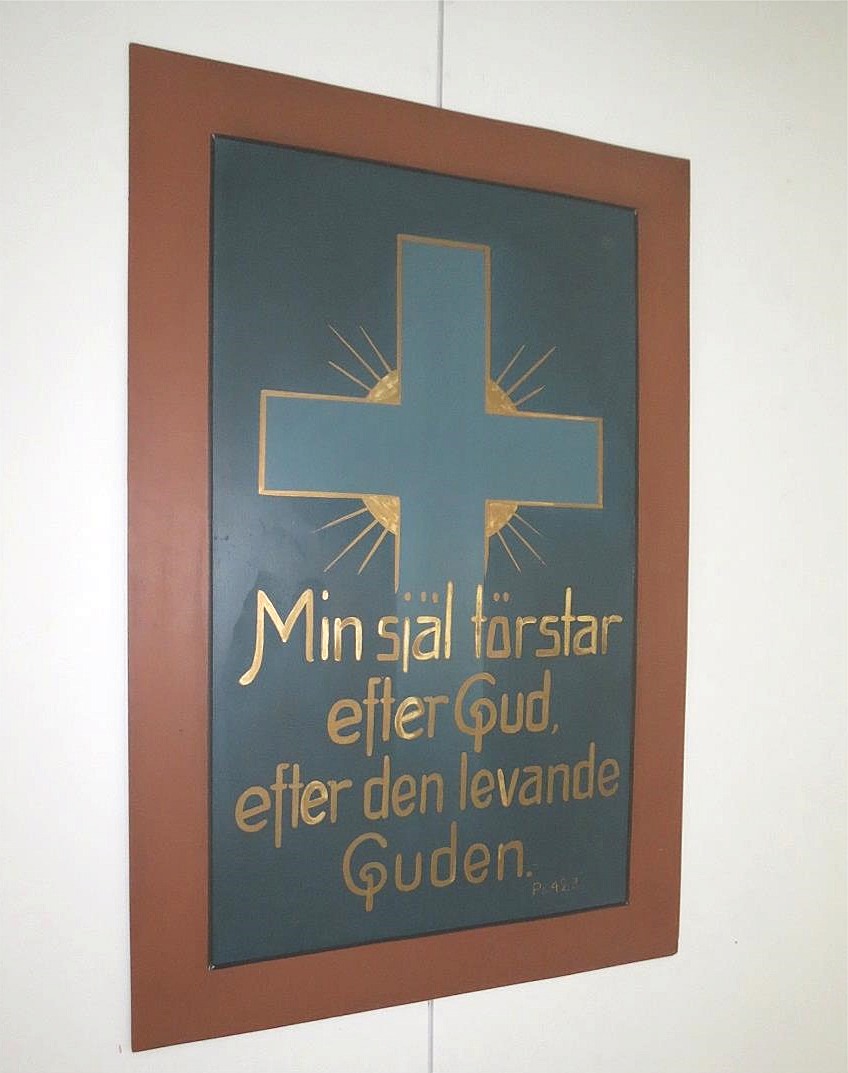 Till julen 1996 fick avdelningen en penninggåva efter Södra Bönehusets tomtförsäljning i Lappfjärd och senare denna tavla som gåva.
