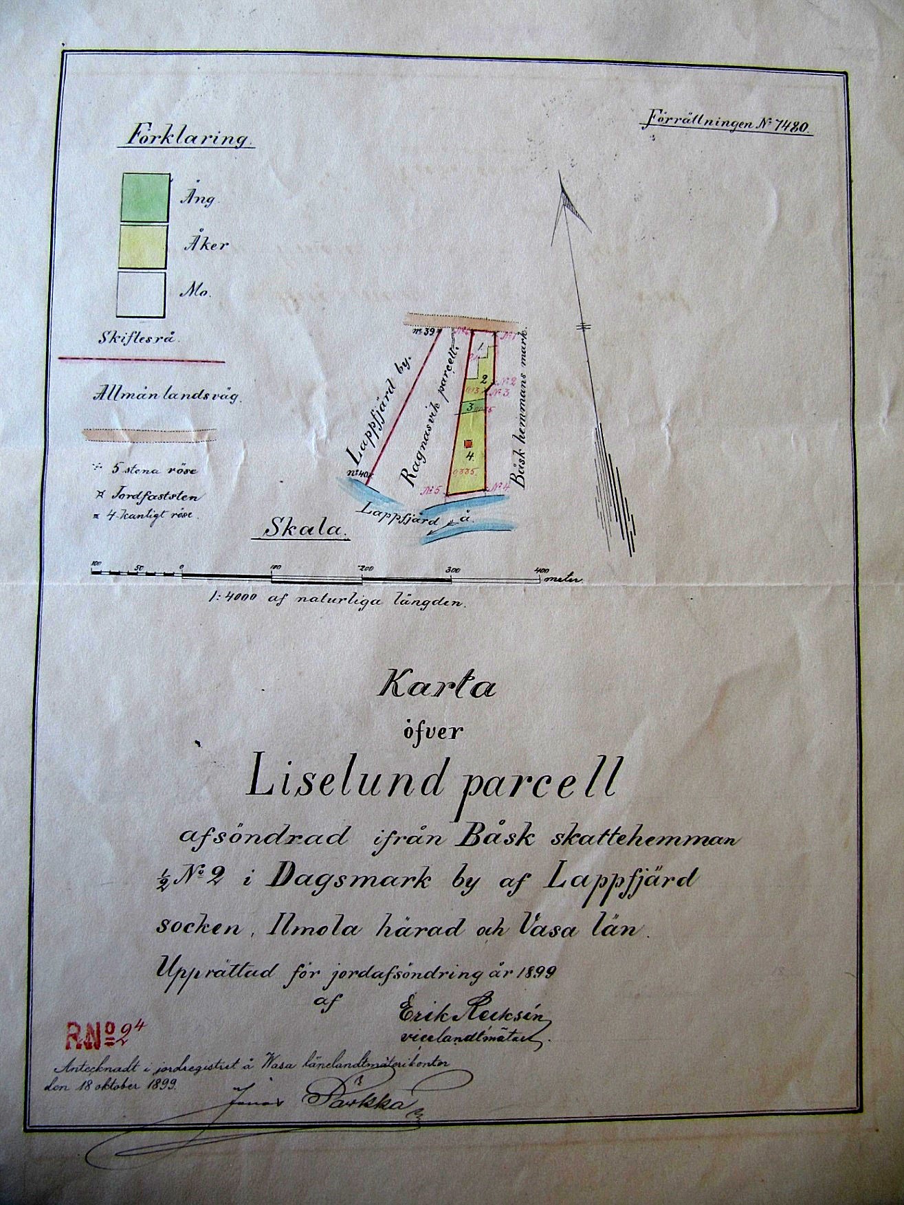 I juni 1896 köpte Wendelin ett område som fick namnet Liselund om 1 ½ tunnland till av Böleskiftet som hörde till Båsk skattehemman. Kartan som visar var Liselund ligger är uppgjord 1899. Malakias Eriksson Båsk undertecknade köpebrevet och kvitterade köpeskillingen om 500 mark. 
