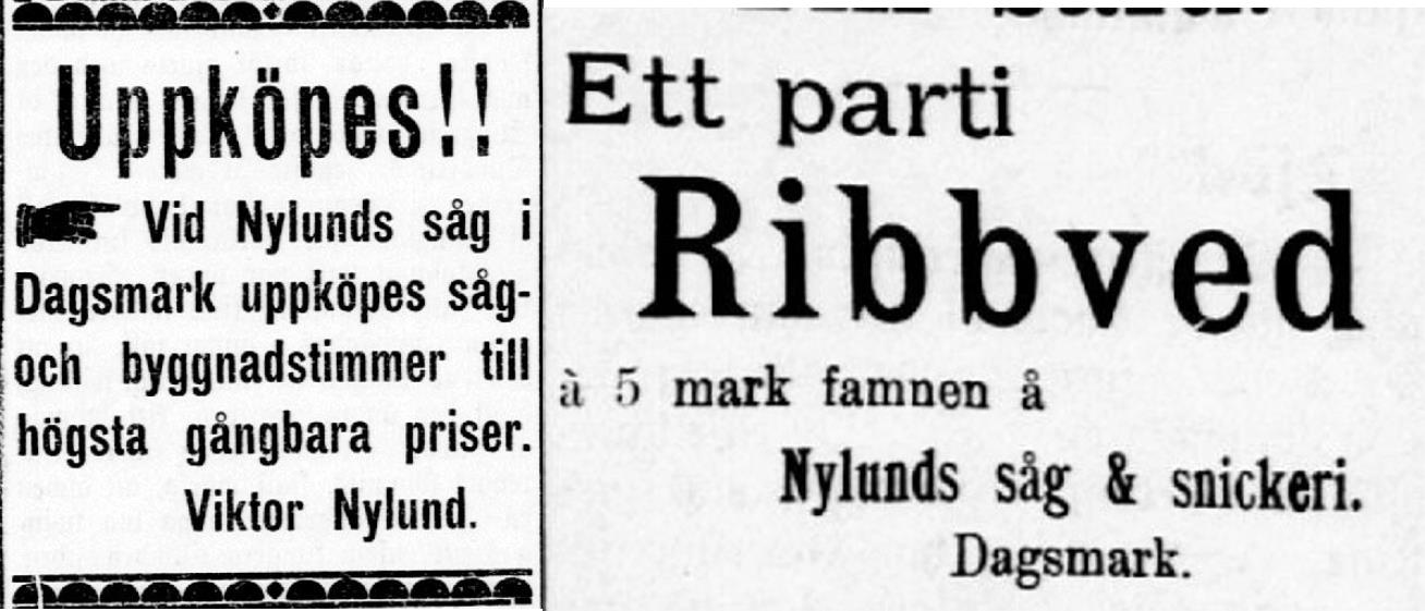 År 1909 var Viktor en flitig annonsör och det hände att han ville både köpa och sälja i samma tidning. 