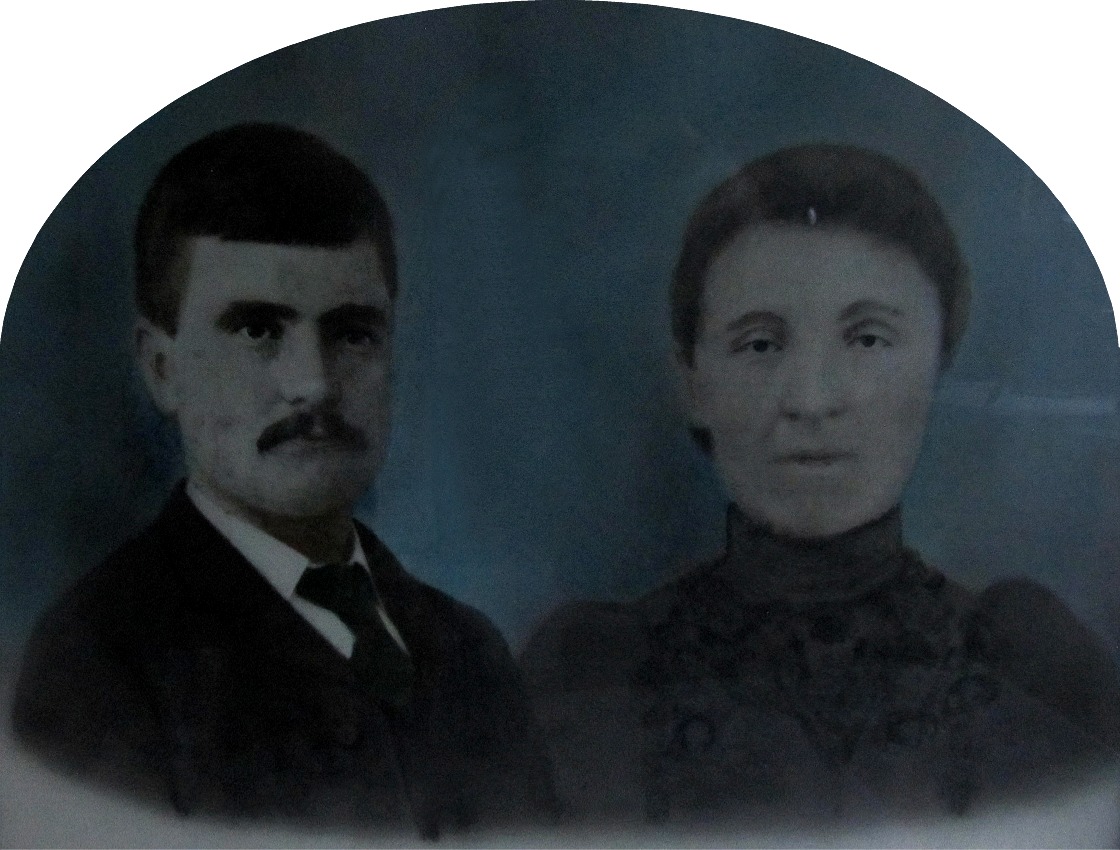 Porträtt av det unga paret Josef och Maria Backlund.