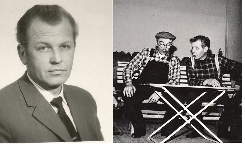 Åke var i yngre år känd som revymakare och skådespelare och han medverkade i många pjäser och revyer både i Dagsmark och i Lappfjärd. På bilden till höger sitter Åke bredvid Torsten Storhannus från Lappfjärd. Åke turnerade också med andra artister som besökte Österbotten. Till exempel Gösta ”Snoddas” Nordgren var en sådan som Åke följde med på turné i Finland.