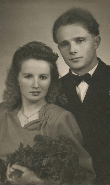 Här Ethel Backlund tillsammans med fästmannen Veli Kangas.