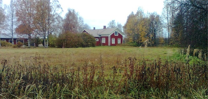 Frans Grönlunds gård fotograferad från öster.