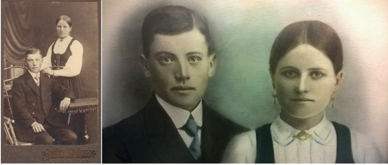 På bilderna Emil och Ida Backlund i unga år. 