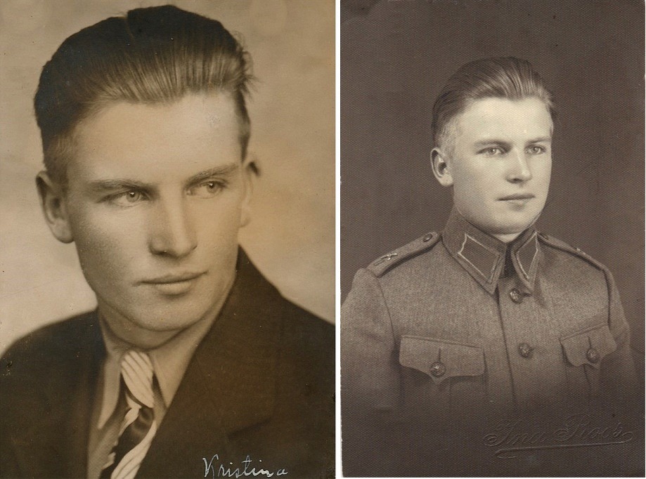 Här ovan Eskil Backlund (1916-1944) som år 1938 tjänstgjorde vid Nylands Regemente på Sveaborg utanför Helsingfors.