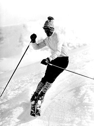 Här Kalle Ebb fotograferad vid Riksgränsen i Sverige år 1964.