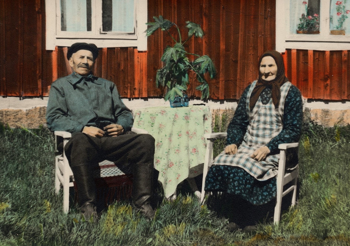 På fotot ”Strömbergas-Josip” d.y. och hans hustru Ida, som var född Rosenkvist i Korsbäck.