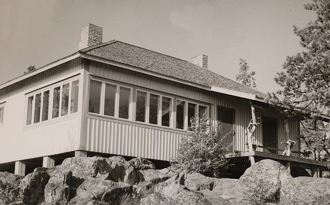 Frans Storkull var aktivt med och byggde Bötombergsstugan som kunde invigas år 1957. 