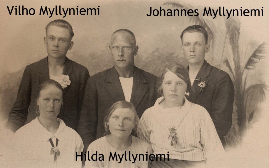 På bilden 3 av Oskar Myllyniemis barn, de 3 andra är tillsvidare okända. 