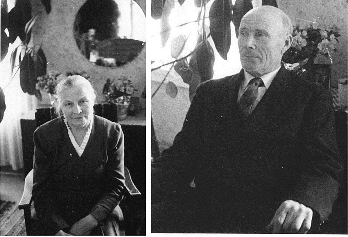 Hilma och Johannes Hällback, foton från 1961 då Johannes fyllde 70 år.