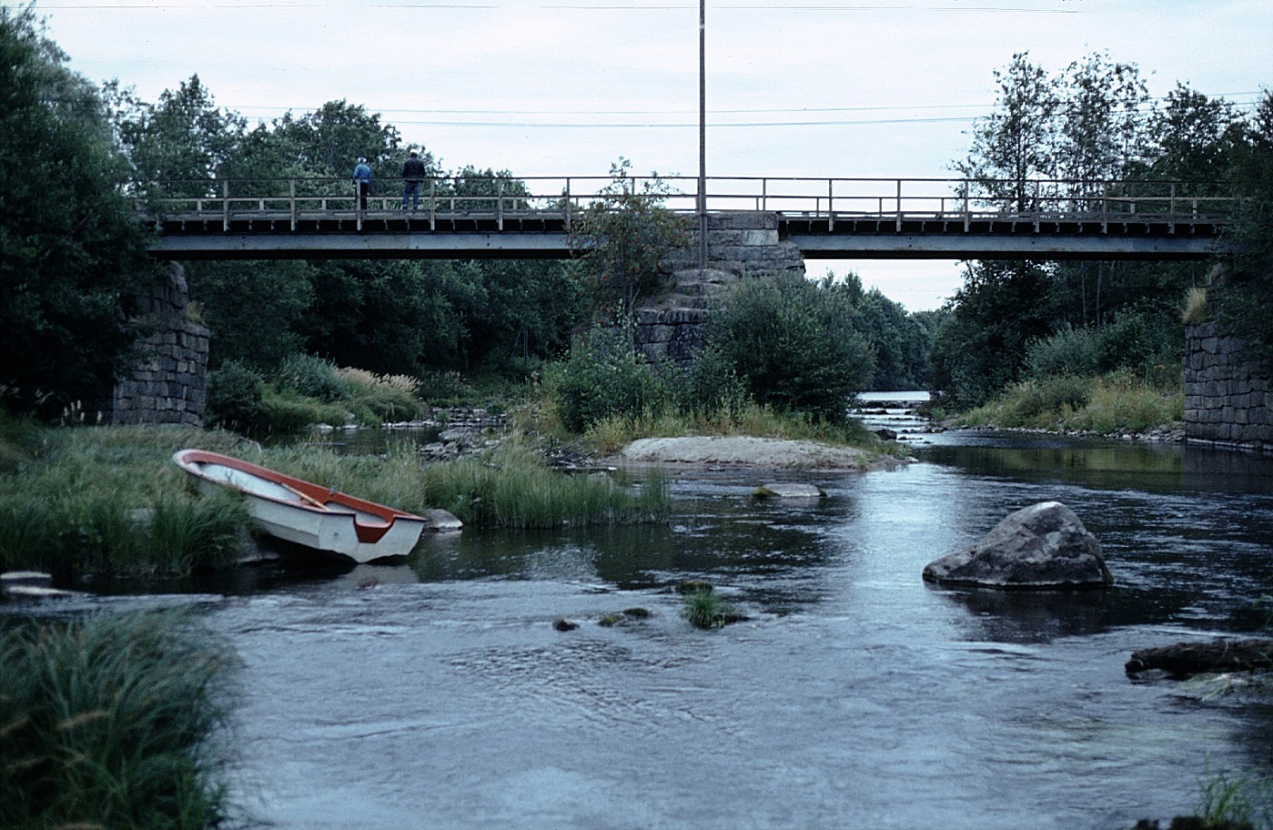 Här Storabron fotograferad 1983 västerifrån just före den revs.