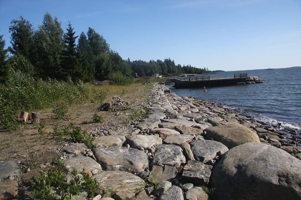 Här en typisk strandskoning som Jukka är mästare på, denna finns längs med Inre faret i Kristinestad.