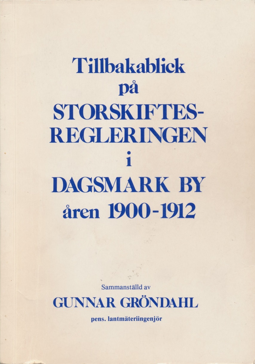 Så här ser pärmen ut på boken som trycktes på Närpes Tryckeri och utkom 1984 i 300 exemplar. Den är på över 100 sidor och här finns direkta citat och fakta plockade ur skifteshandlingarna. Gunnar hoppades att denna dokumentation skulle vara till nytta för framtida forskare. 