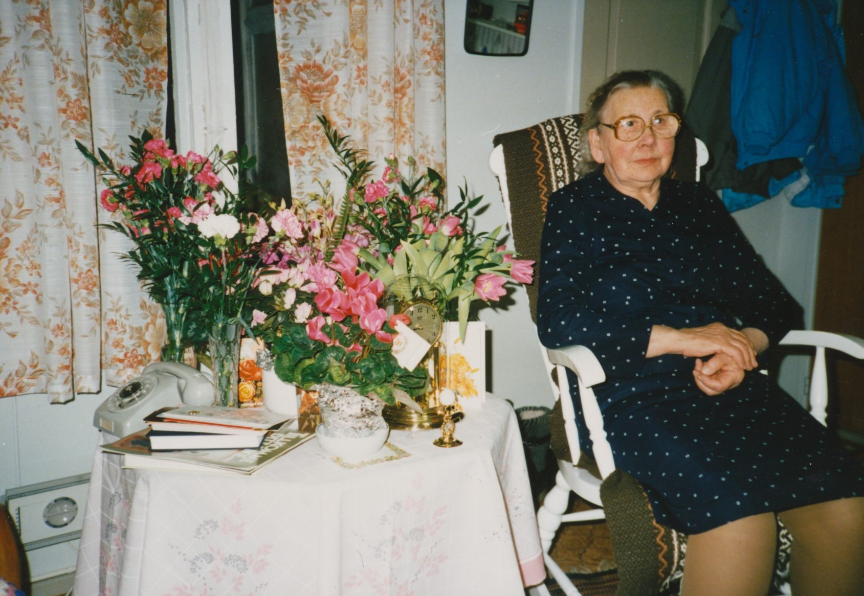Hulda Nyholm på sin 80-års dag.