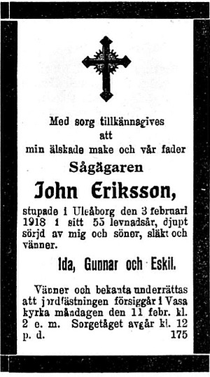 Eriksson John, Härkmeri