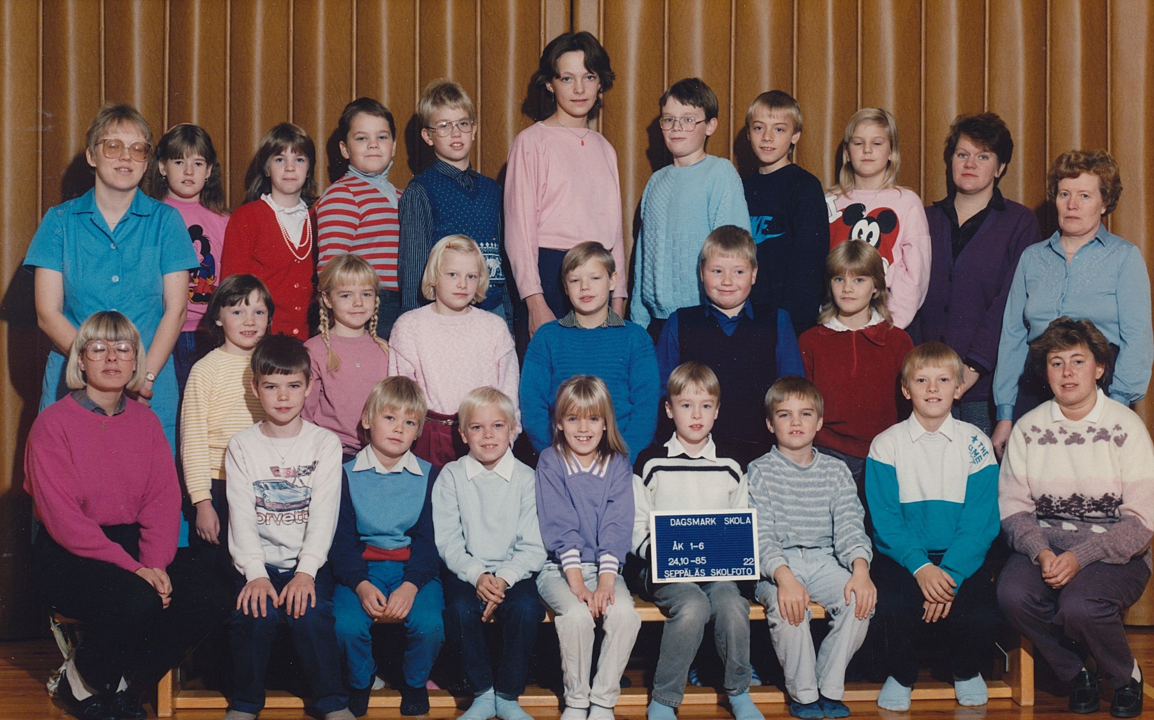 År 1985, hela Dagsmark skola.