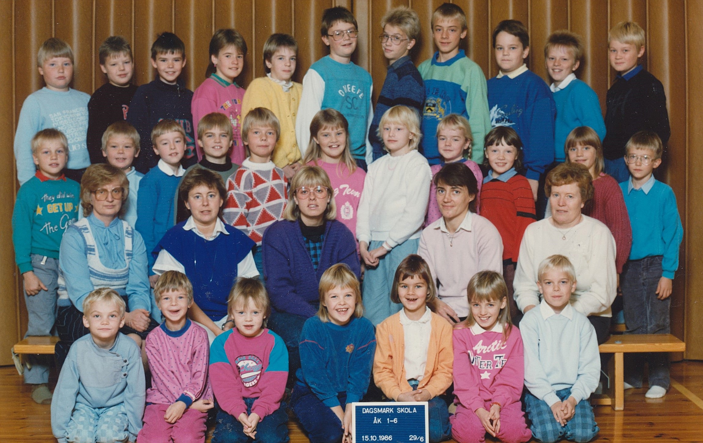 År 1986, hela skolan.