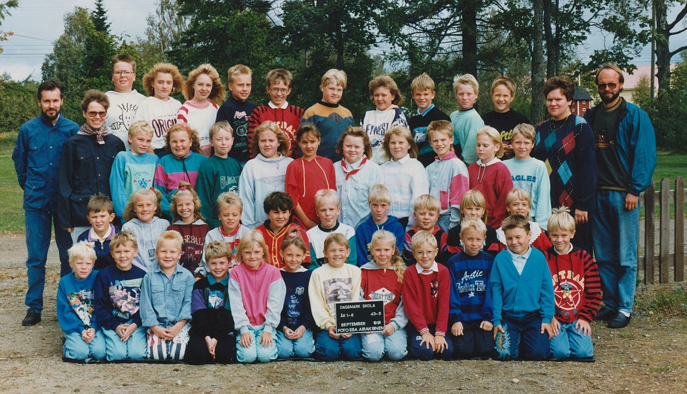År 1991, hela Dagsmark skola.