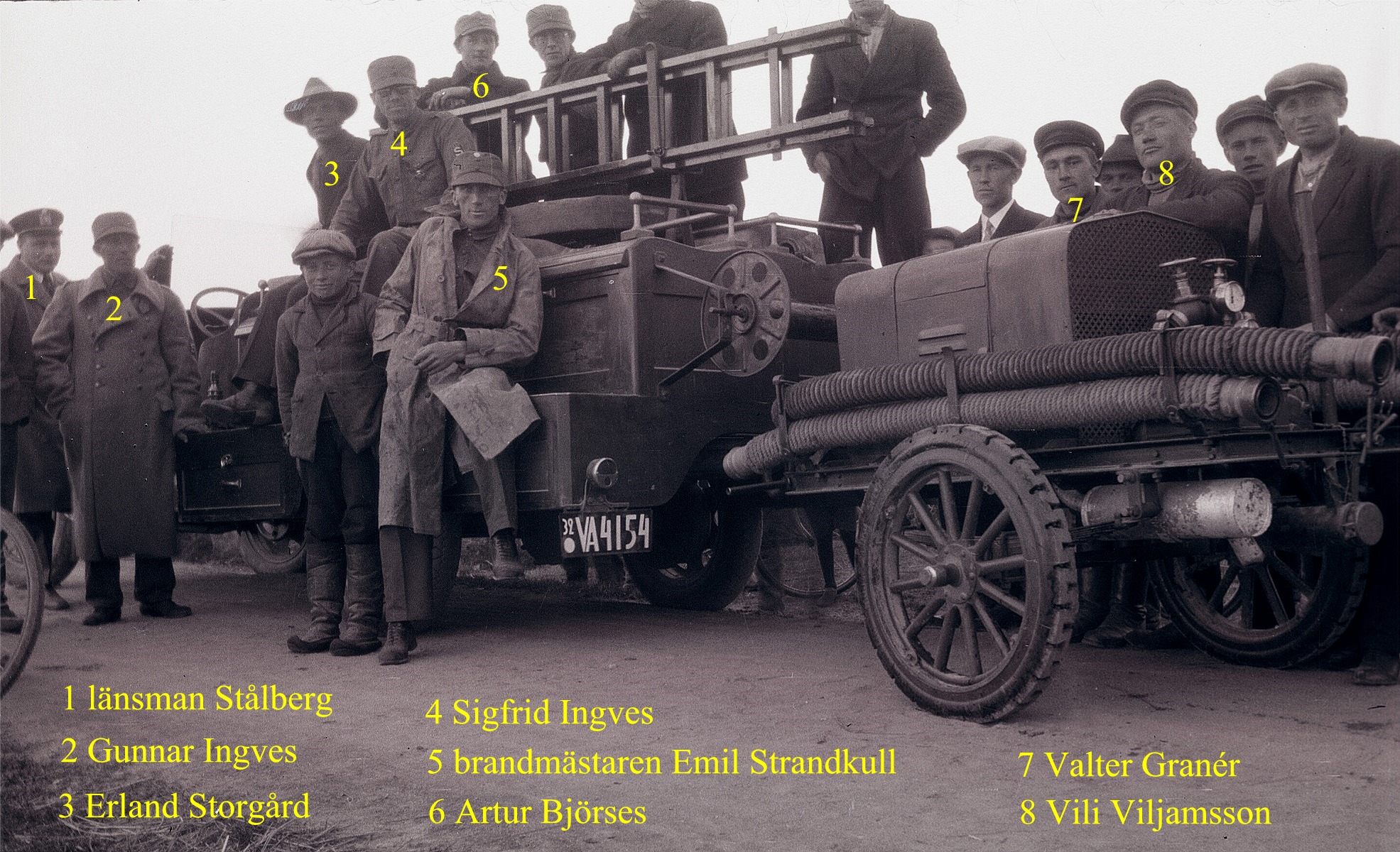 År 1928 var denna brandbil och brandspruta bland det modernaste som fanns.