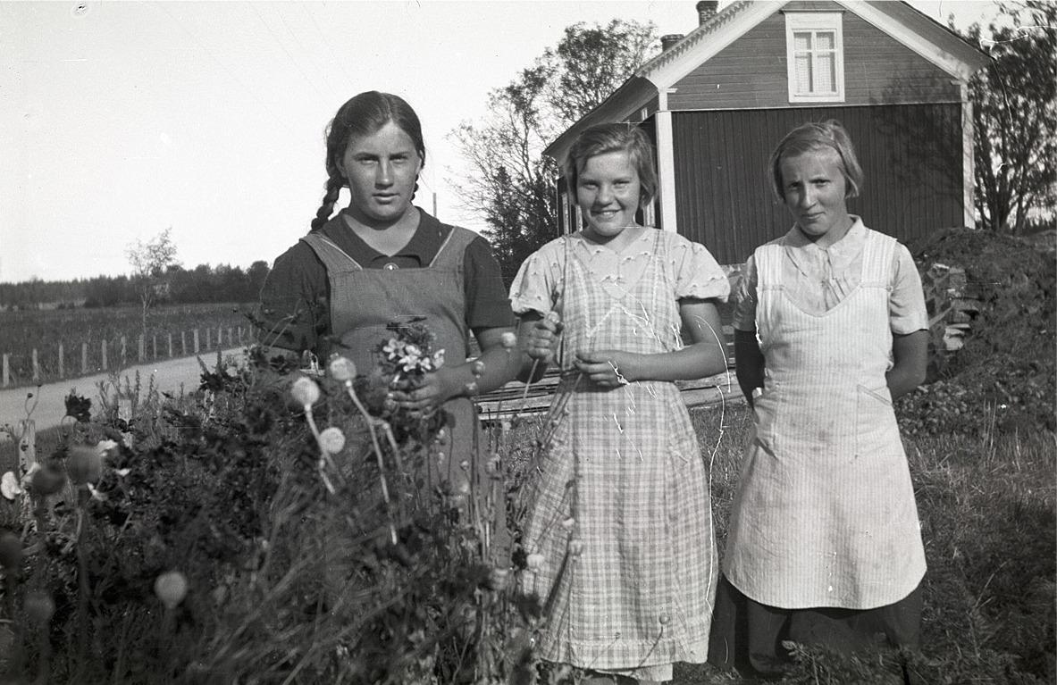 Härkmeriflickorna Svea Aspås, Gunvor Andtfolk och Astrid Aspås.