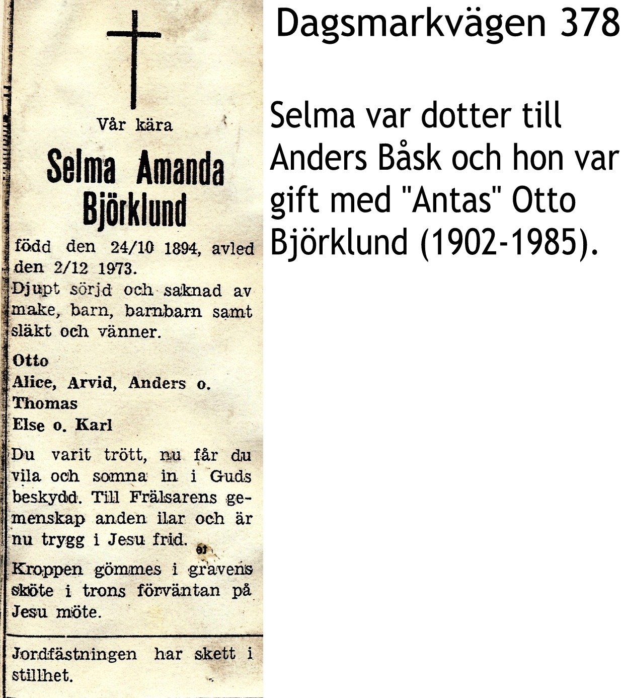 Björklund Selma Amanda