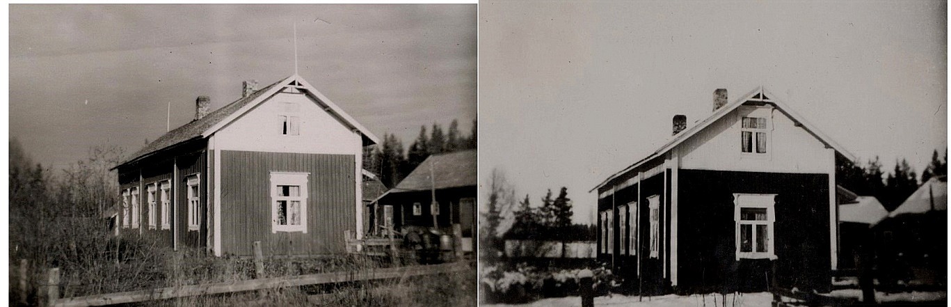 Här två bilder på Johan Viktor Berglunds gård, fotograferad från öster. 