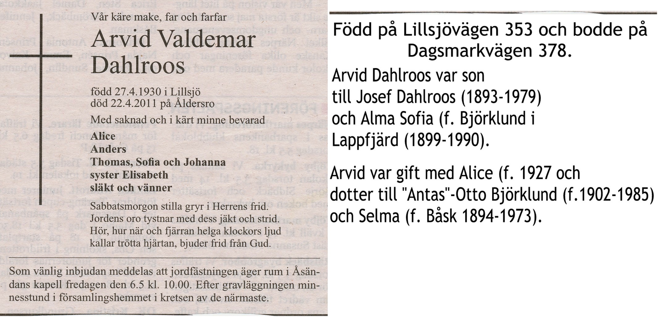 Dahlroos Arvid