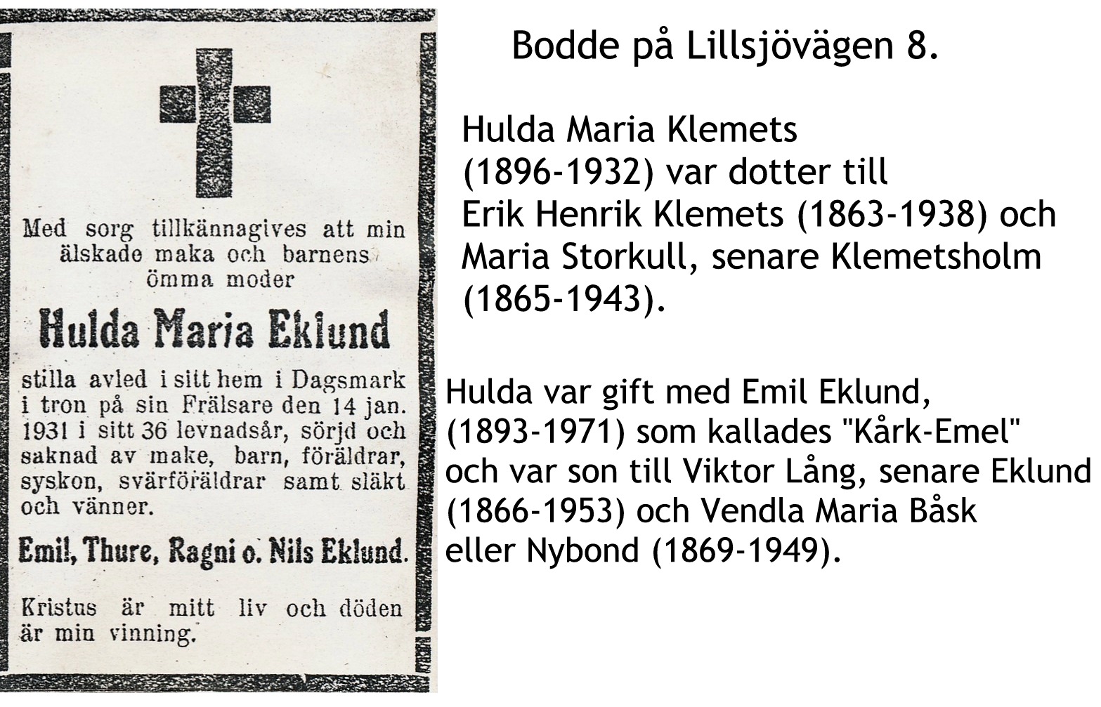 Eklund Hulda Maria