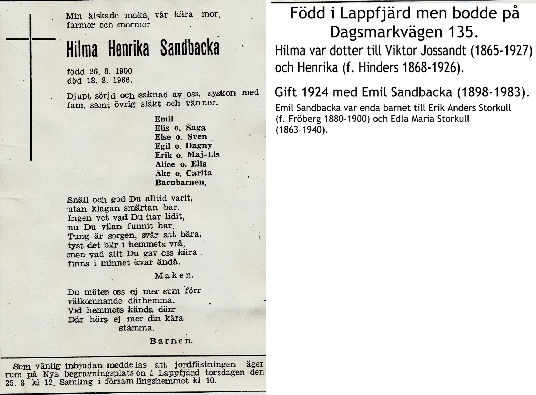 Sandbacka Hilma