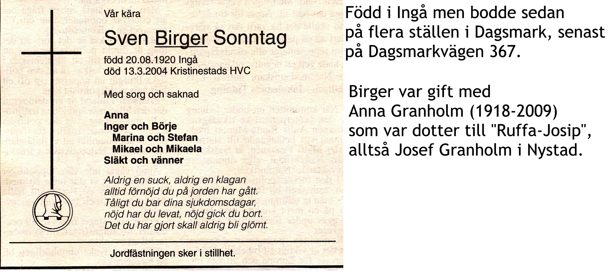 Sonntag Birger