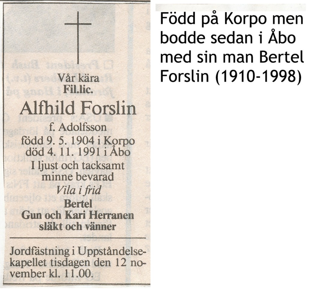 Forslin Alfhild