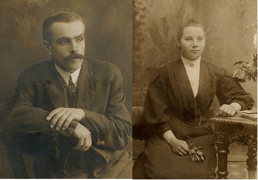 Till vänster Erland Rosenback med hustrun Alvina till höger.