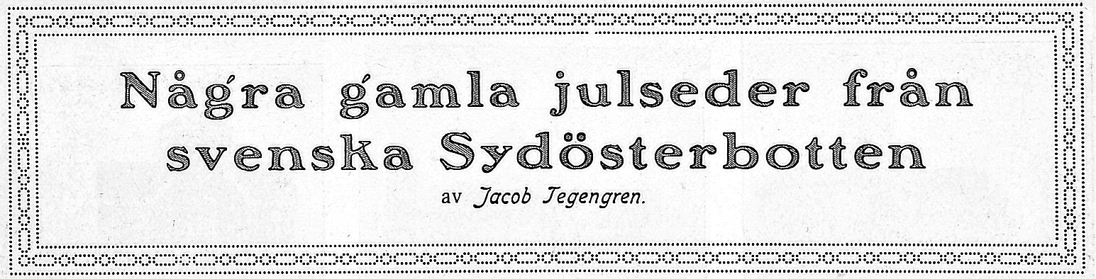 Jakob Tegengrens vinjett