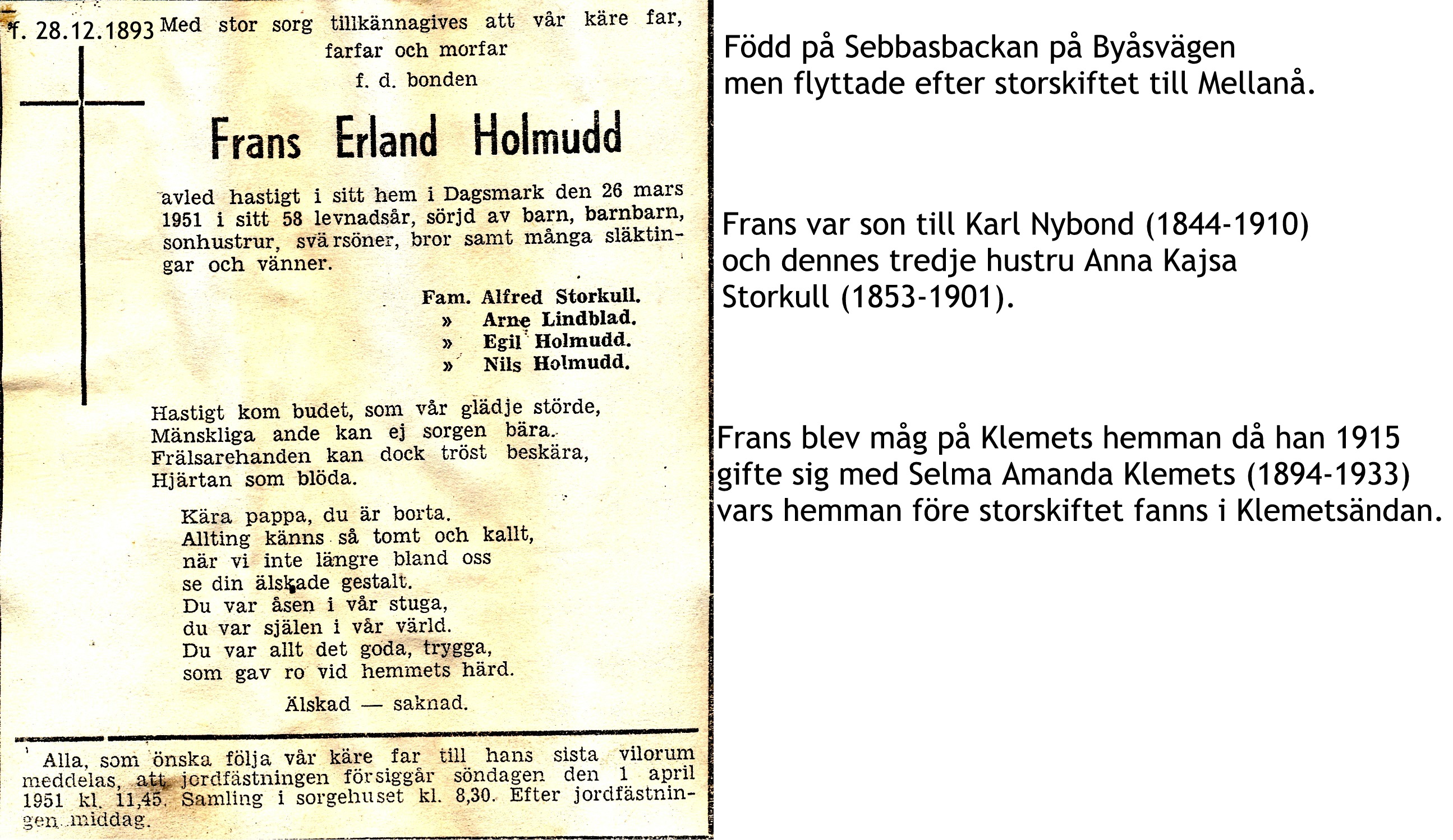 Holmudd Frans Erland