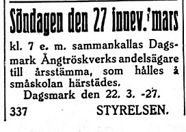 19270323 Dagsmark Ångtröskverkbolag