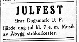 Av gammal tradition firade julfesten den fjärdedag jul på Majbo.