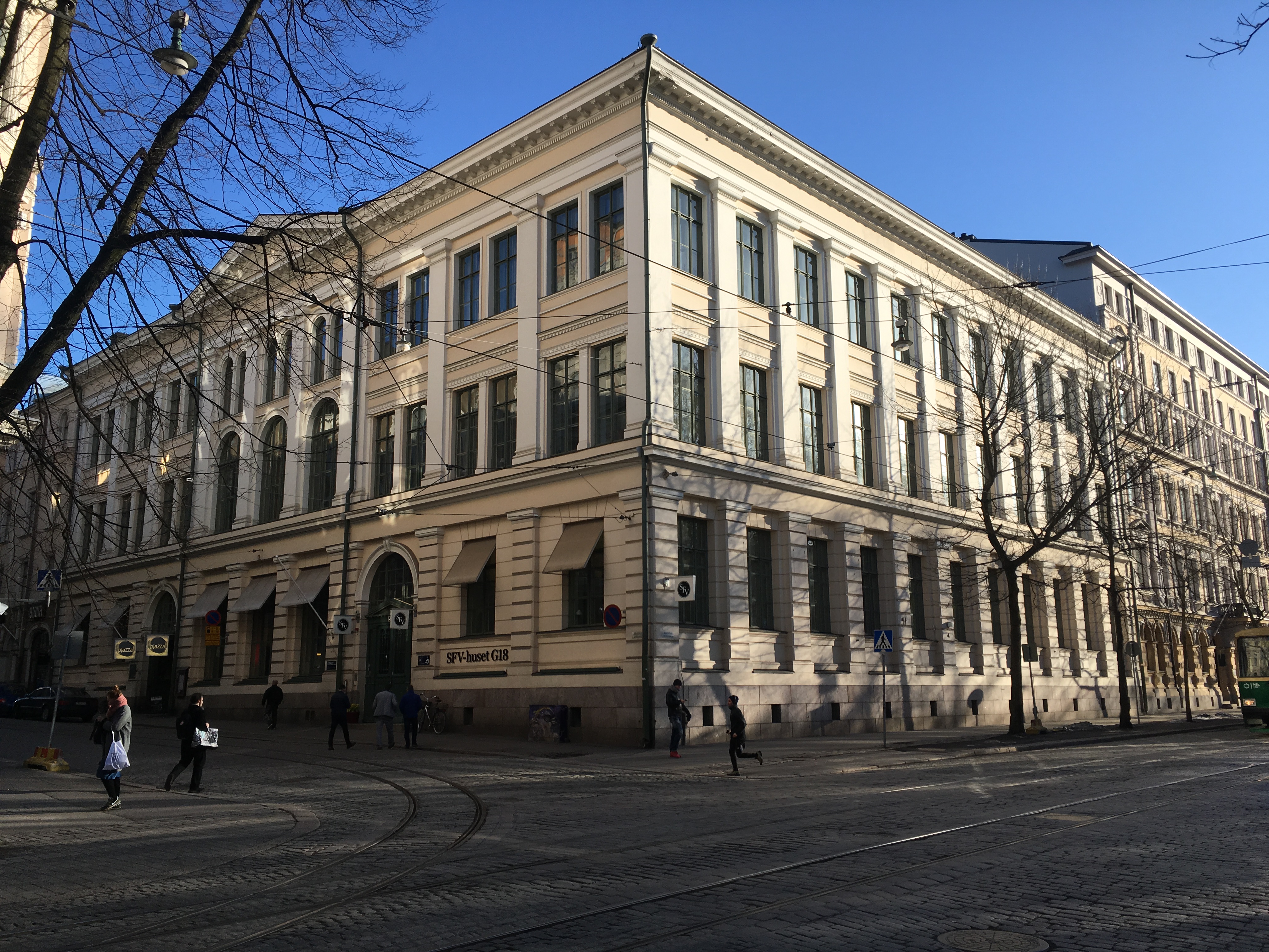 Medaljerna delades ut i "SFV-huset G18" som ligger på Georgsgatan i centrala Helsingfors.
