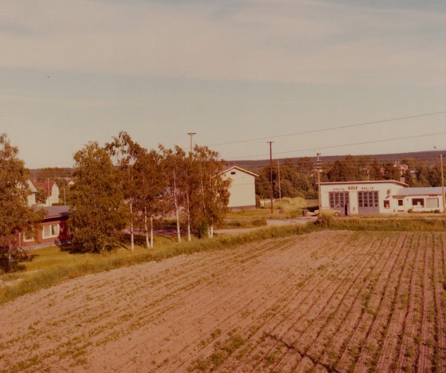 Dagsmark centrum fotograferat från stugtaket år 1969.