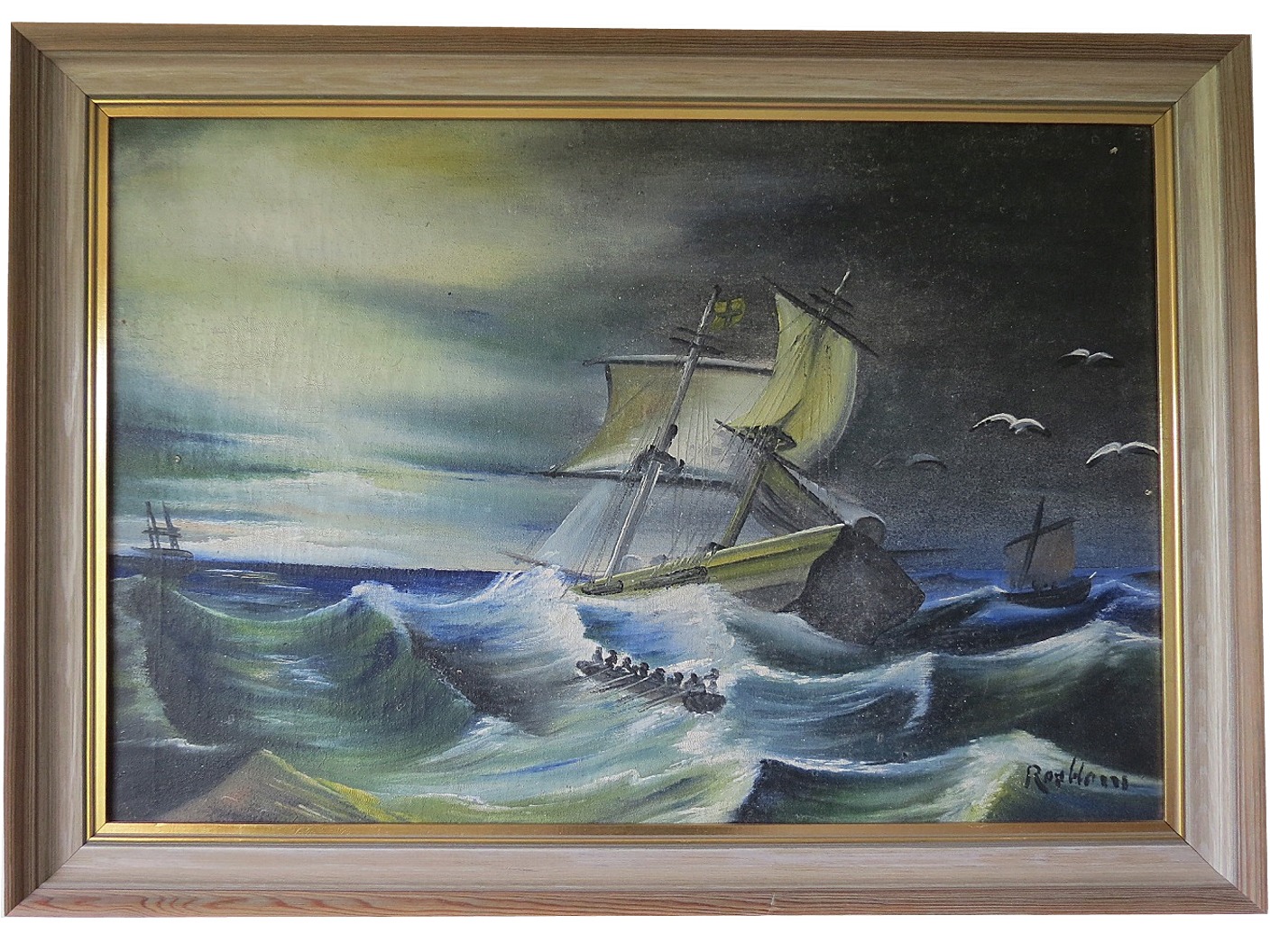 Denna ovanliga tavla är målad av Rensor Rosblom, någon tid efter att han gått ut konstskolan.