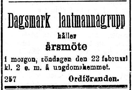 19200221 Lantmannagruppen håller årsmöte